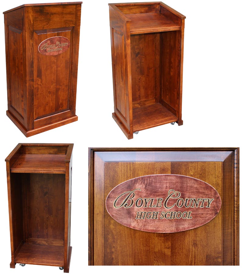 amish woodworking wood podium image