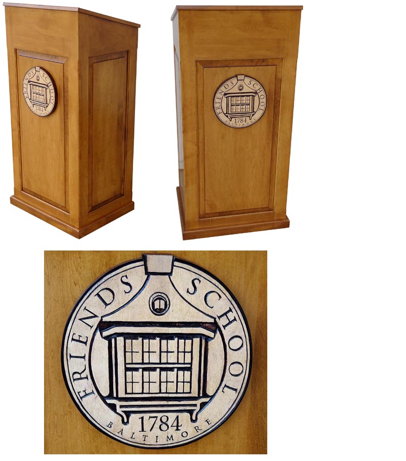 amish woodworking wood podium image