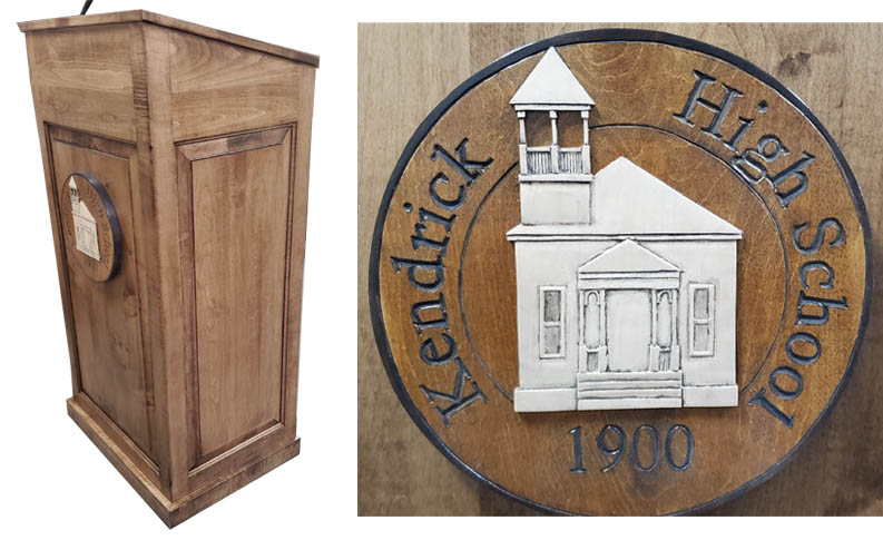 amish woodworking wood podium image