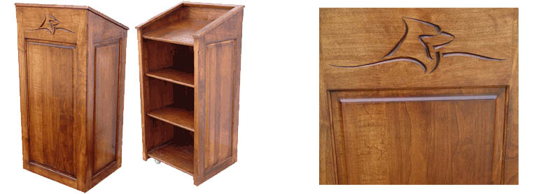 amish woodworking wood podium image