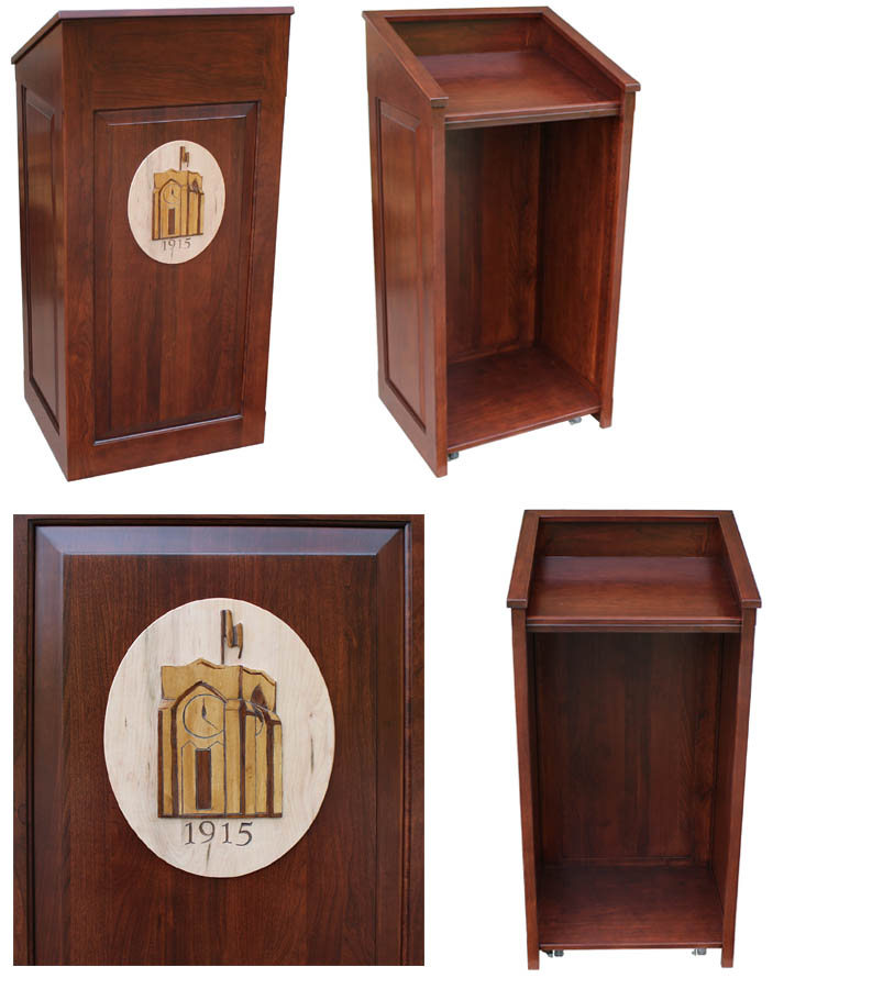 amish woodworking wood podium image