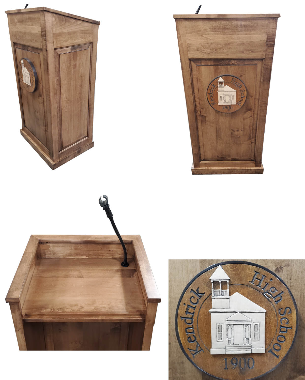 amish woodworking wood podium 3 image