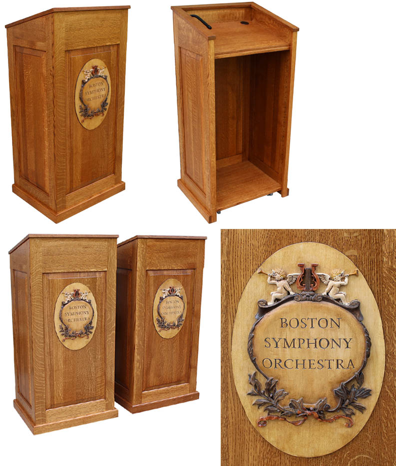 amish woodworking wood podium image