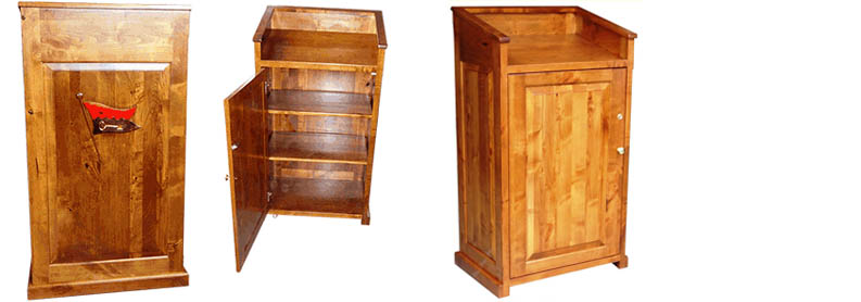 amish woodworking wood podium image