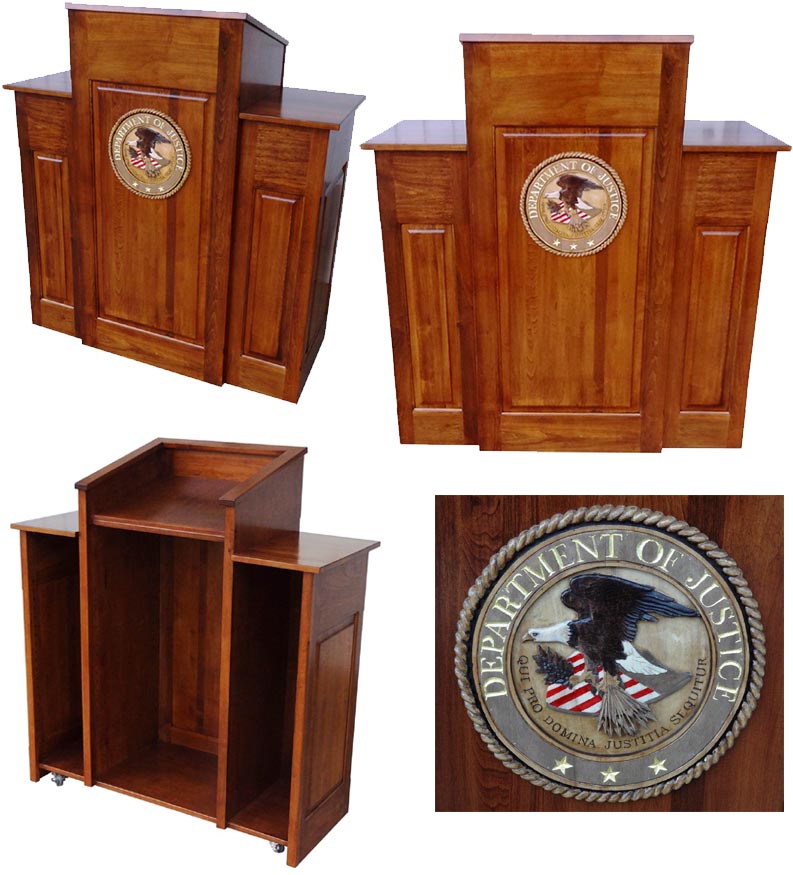 amish woodworking wood podium image