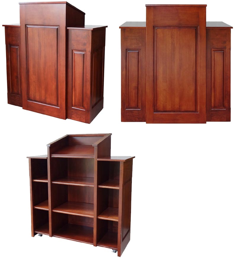 amish woodworking wood podium image