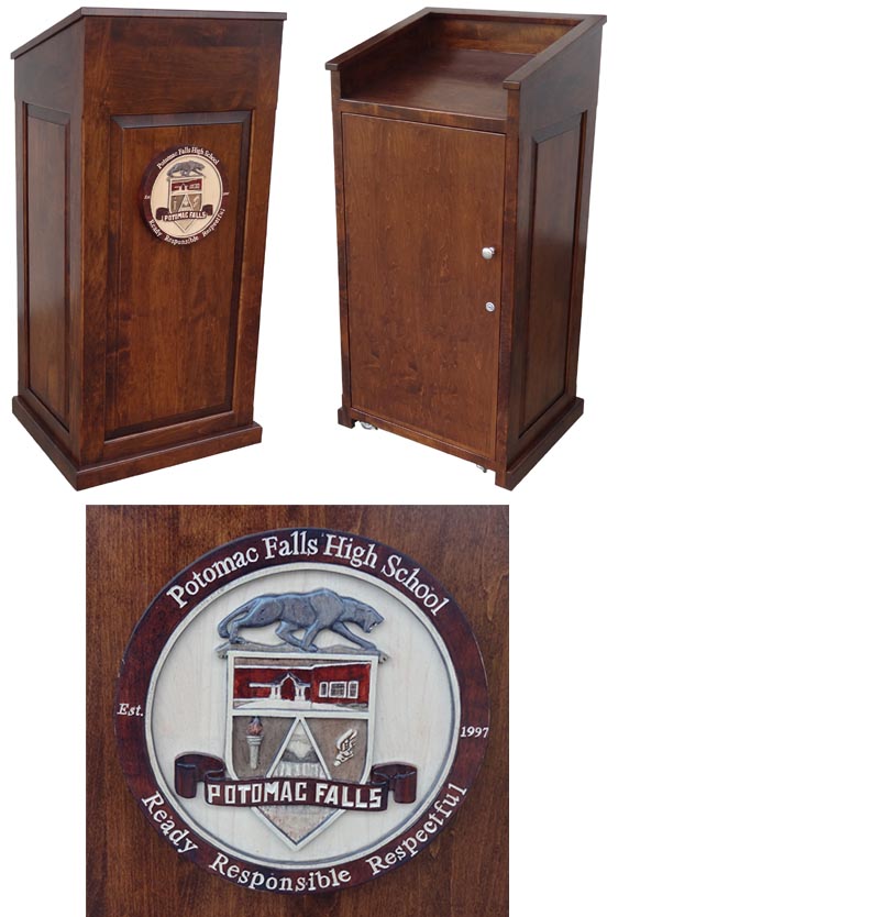 amish woodworking wood podium image