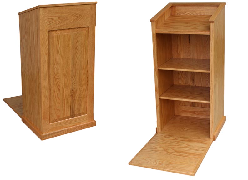 amish woodworking wood podium image