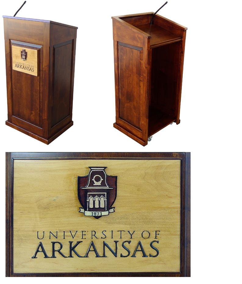 amish woodworking wood podium image