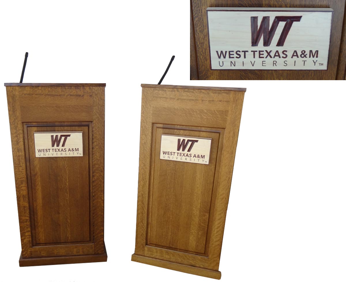 amish woodworking wood podium image