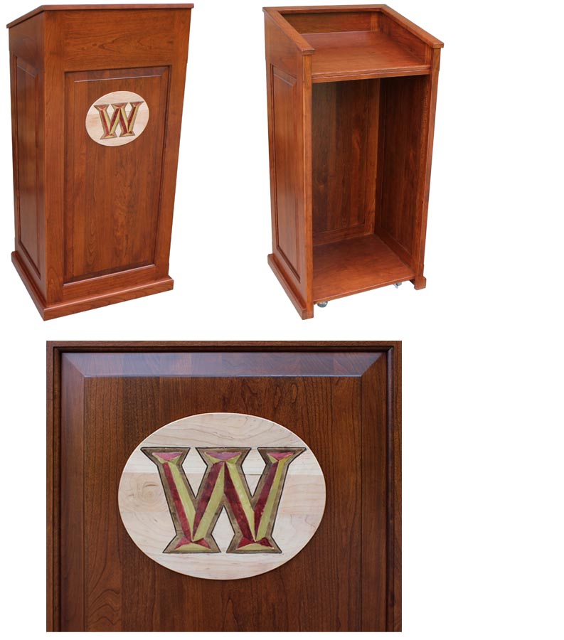 amish woodworking wood podium image